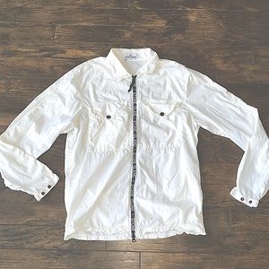 Stone Island White light-weight zip-up - size M